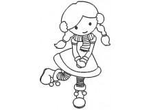 Stickserie - Schneegetobe Girl 5